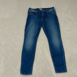 Mother blue denim skinny jeans
